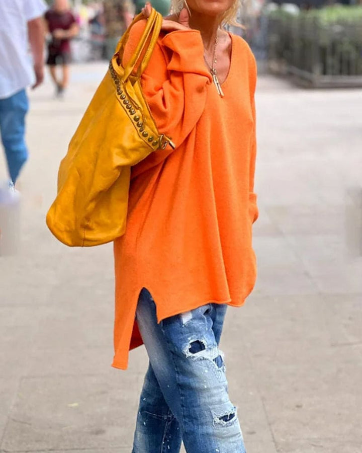 Drune | Oversized Pullover für Damen Orange