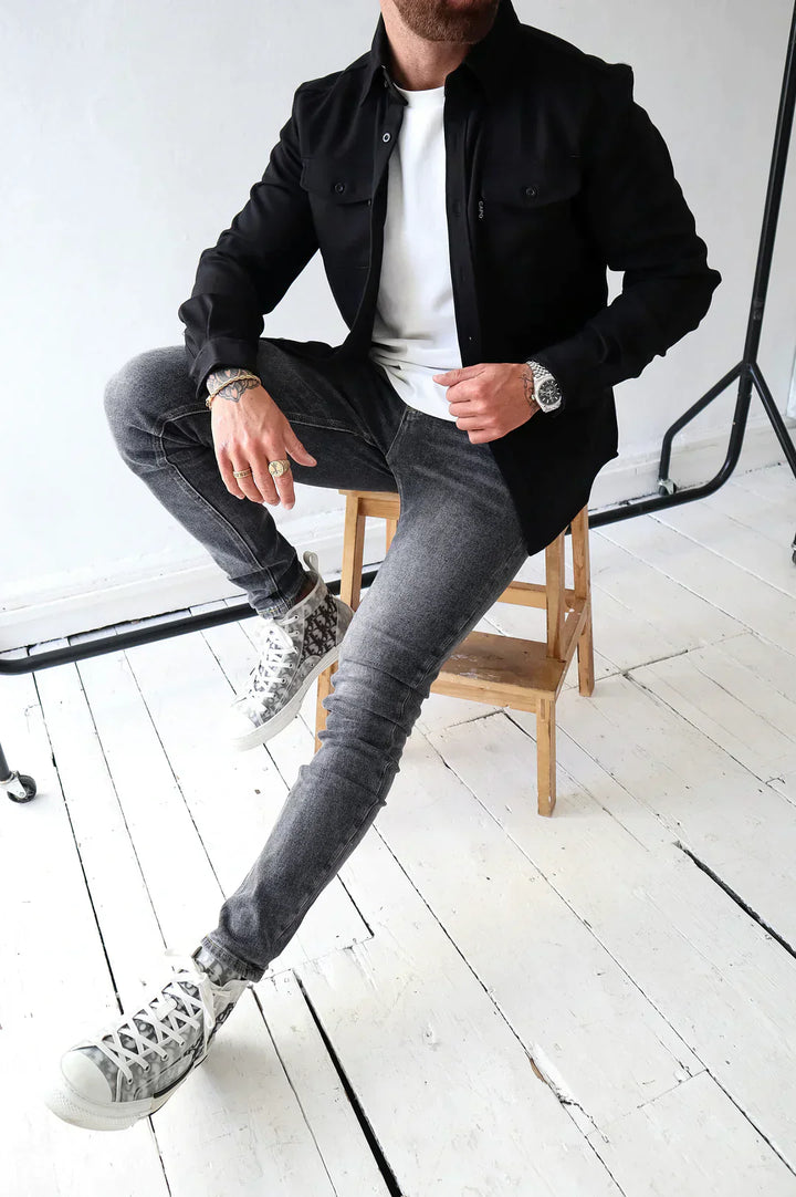 Drune | Premium-Jacke mit Knopfverschluss für Herren | Stylische und bequeme Jacke
