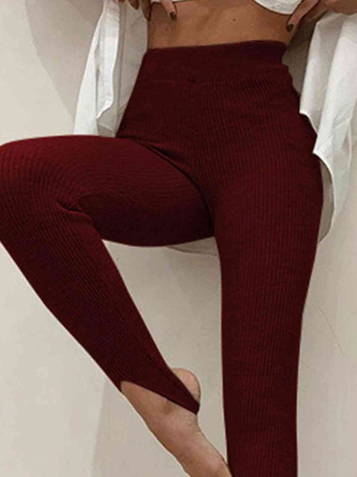 Drune | Geripptes Mittel Taillen Leggings