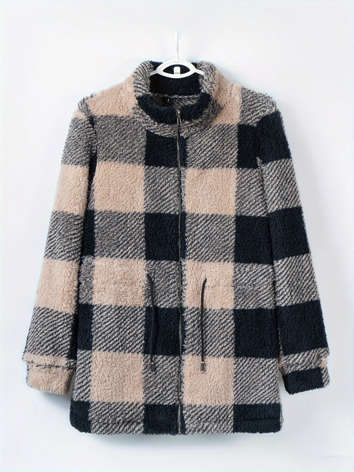 Drune | Karierte Jacke Aus Weichem Material Polyester Bequem und Stilvoll