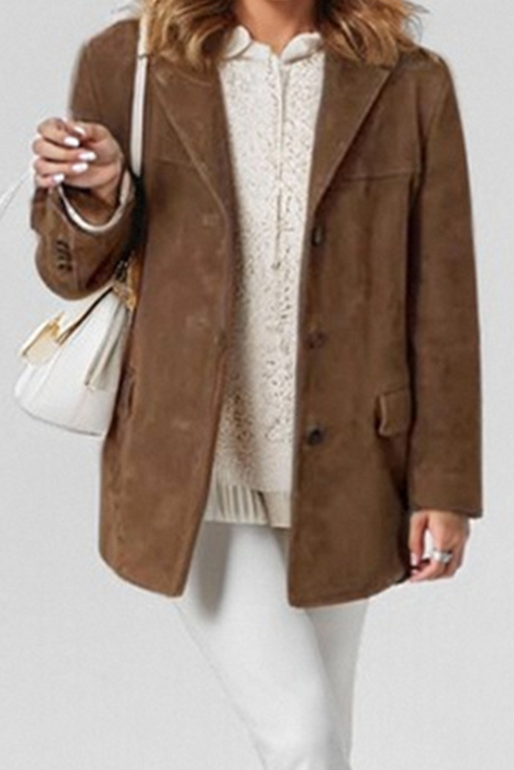 Drune | Vintage Café Jacke mit Revers, Klapptaschen und Knöpfen