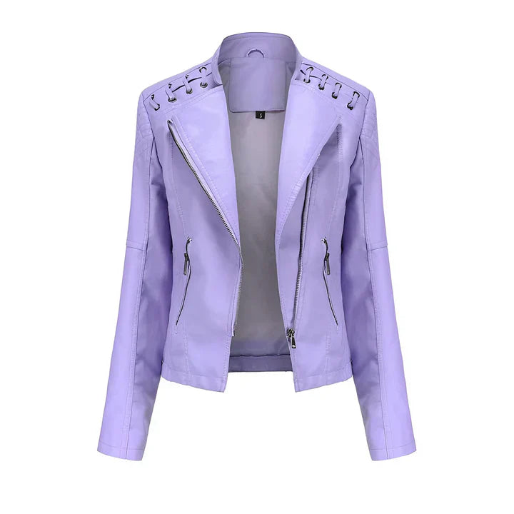 Drune | pu-lederjacke mit reibverschluss