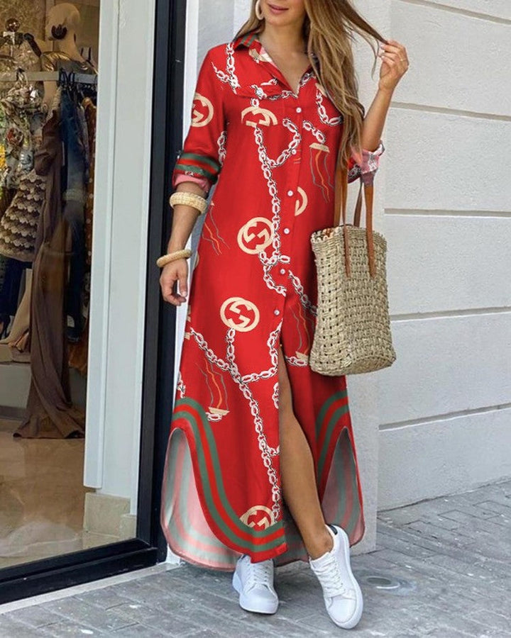Drune | Frühjahr und Sommermode sexy Bluse langer Rock Kleid