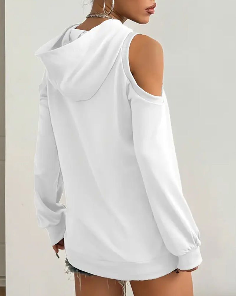 Drune | Überdie Schulter Kapuzenpullover or Schulterfreier Kapuzenpullover mit Kapuze