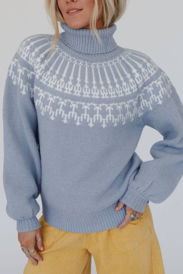 Drune | Weihnachts Verdickte Rollkragen Langarm Gestrickter Pullover