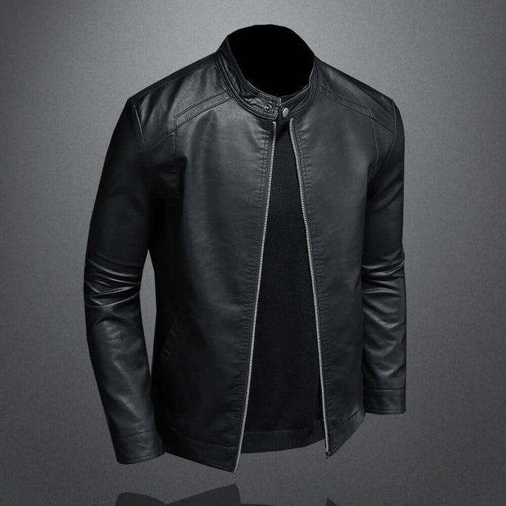 Drune | Klassischer Stil Kunstleder Bikerjacke für Männer