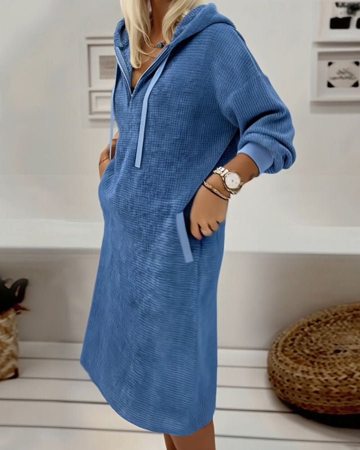 Drune | Aus Fleece mit Waffelmuster mit Kapuze