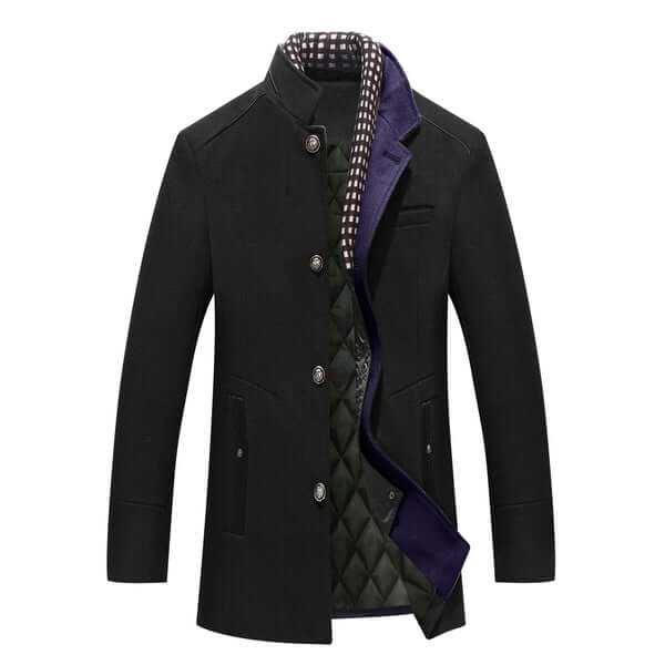 Drune | Herren Slim Fit Woll Wintermantel