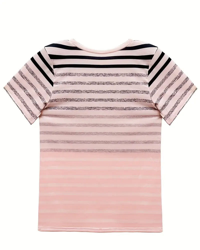 Drune | T-Shirt Rundhals Kurzarm Gestreift
