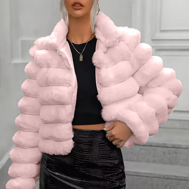 Drune | Raffinierte kurze Jacke aus Kunstpelz für Damen