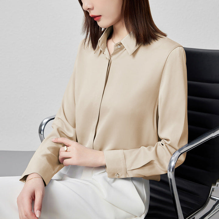 Drune | Elegantes Satinoberteil für Damen mit vielseitigem Stil