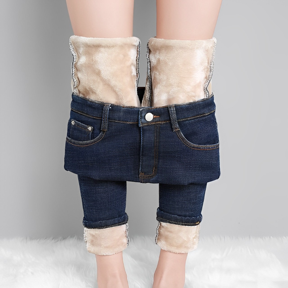 Drune | Dehnbare Warme Fleece-Jeans
