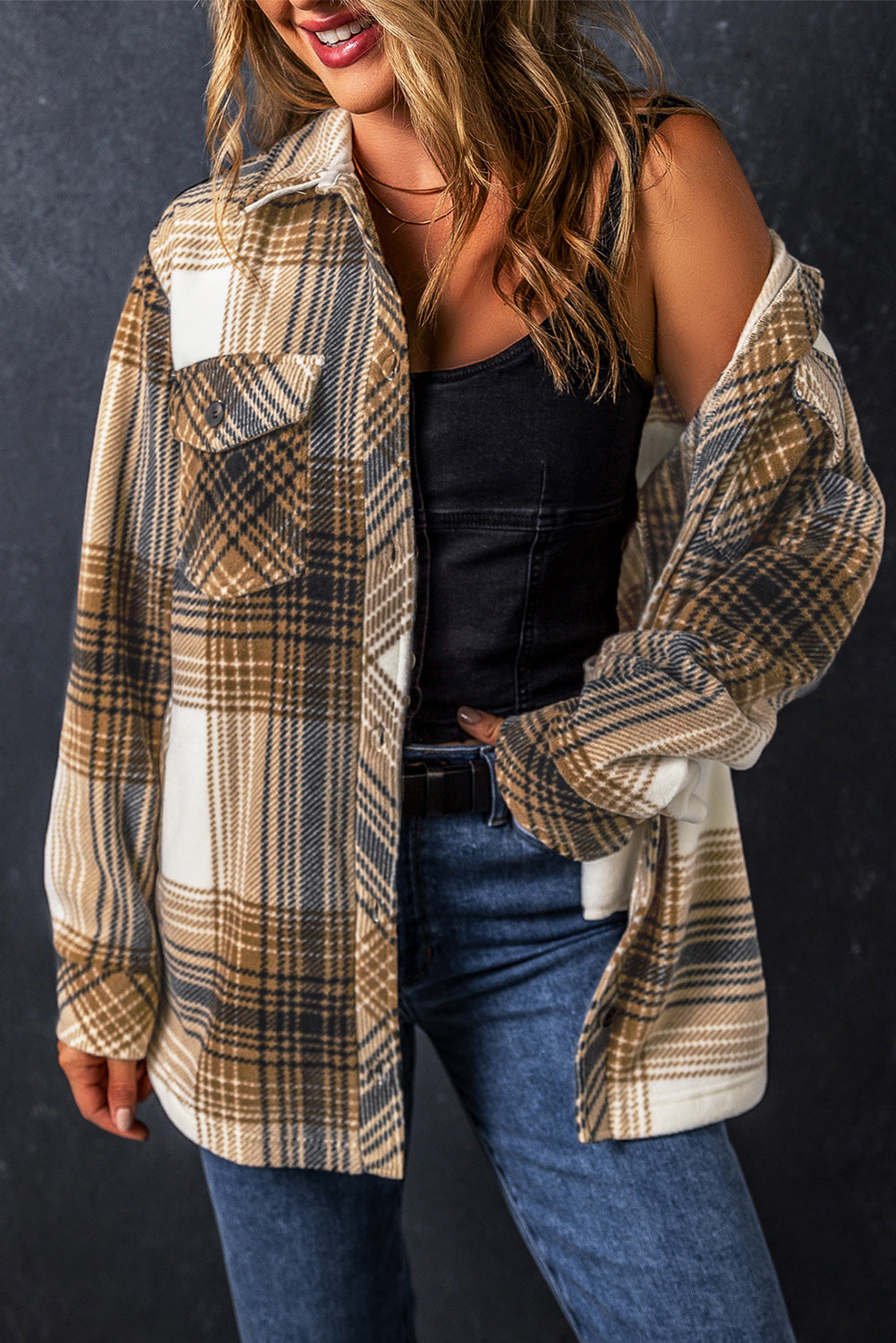 Drune | Lang Karierte Shirtjacke Baumwollmischung Zeitlos und Vielseitig