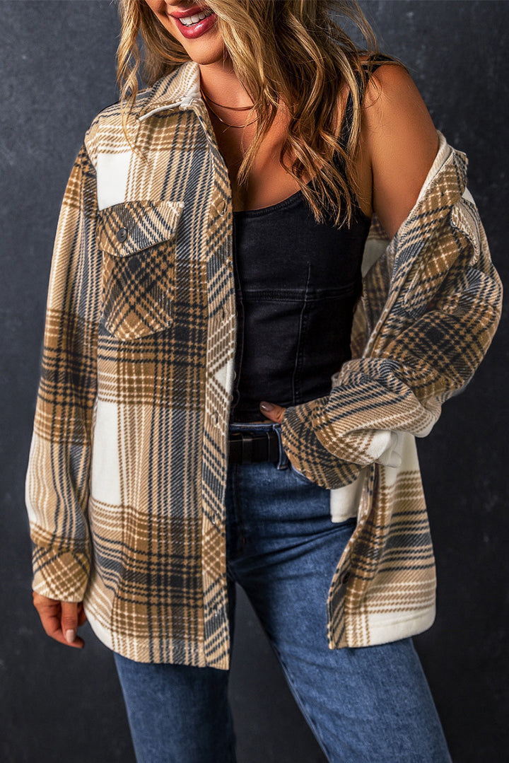 Drune | Lang Karierte Shirtjacke Baumwollmischung Zeitlos und Vielseitig