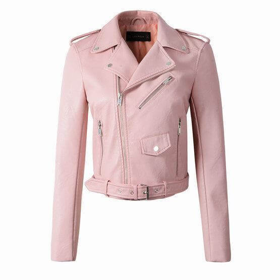 Drune | Damen Faux-Leder Bikerjacke