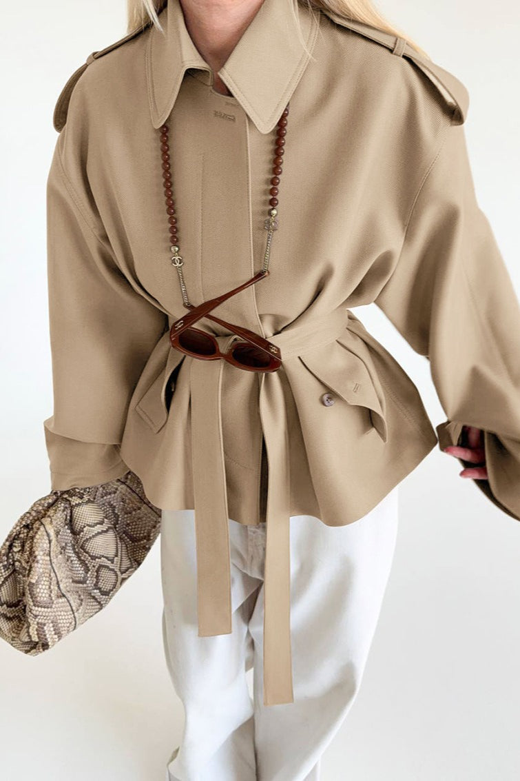 Drune | Fake Suede Drapierung Jacke