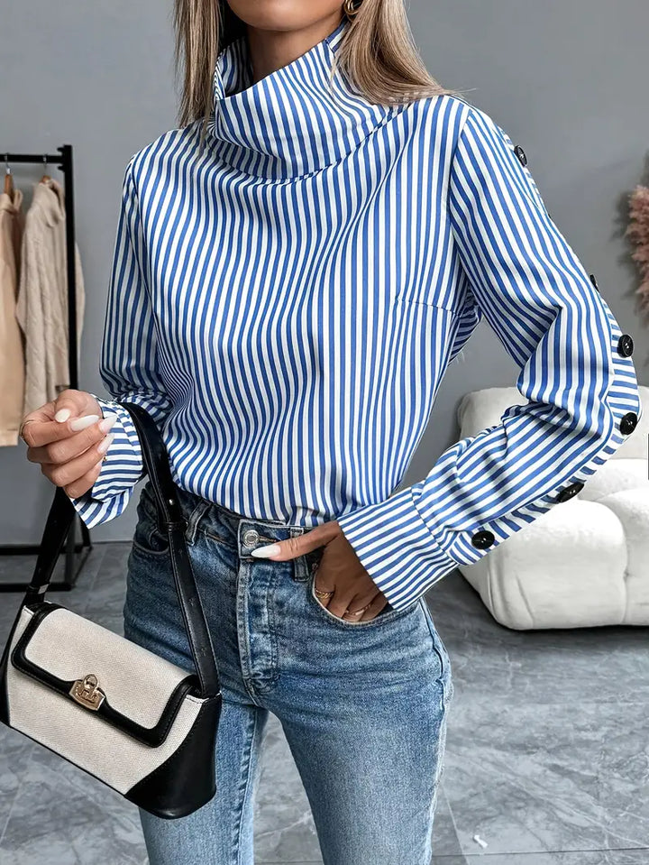 Drune | Stylische Gestreifte Bluse aus Baumwolle