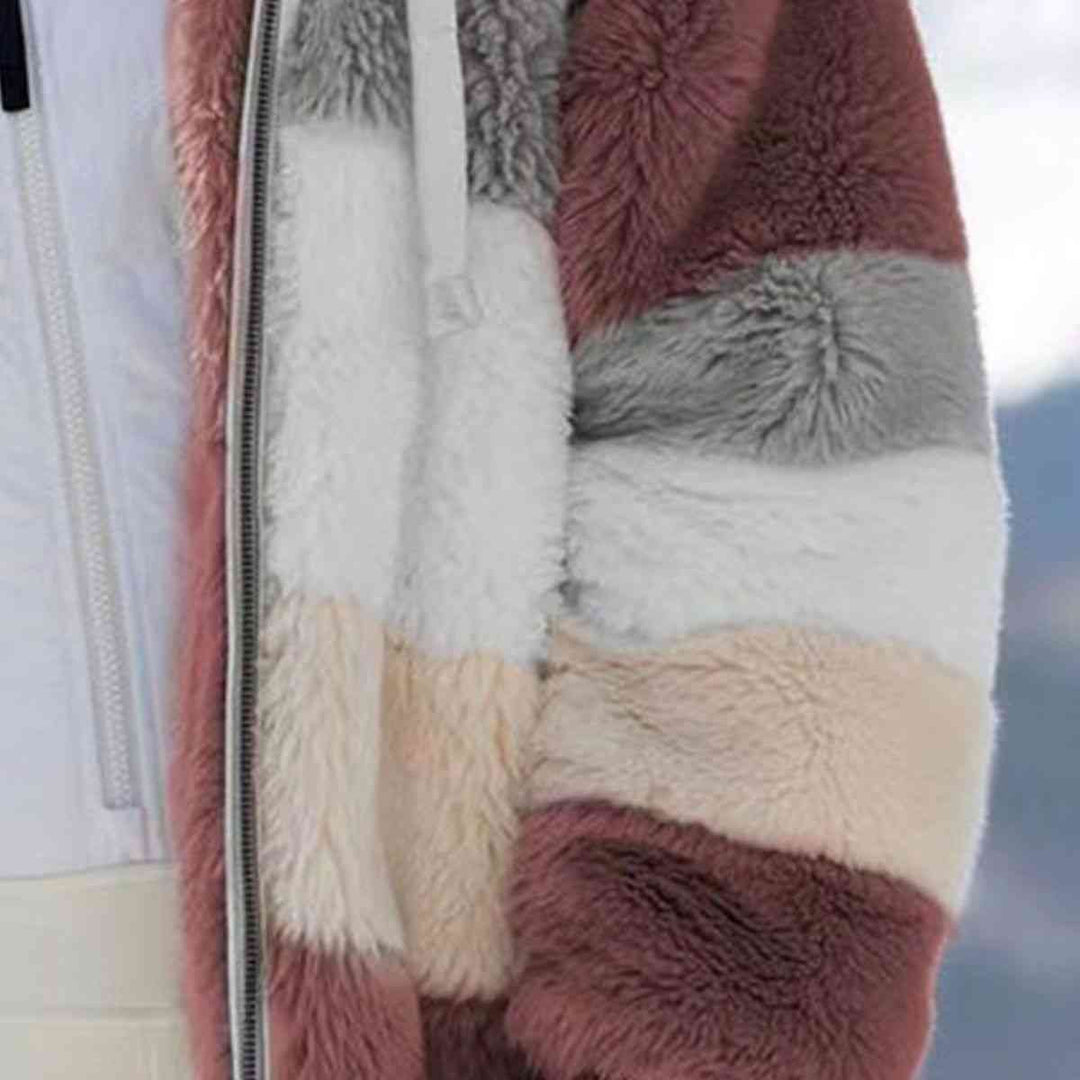 Drune | Color Block Zip-Up Kapuzenjacke