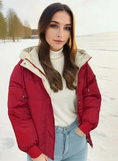 Drune | Damen Fleecegefütterte Kapuzenjacke