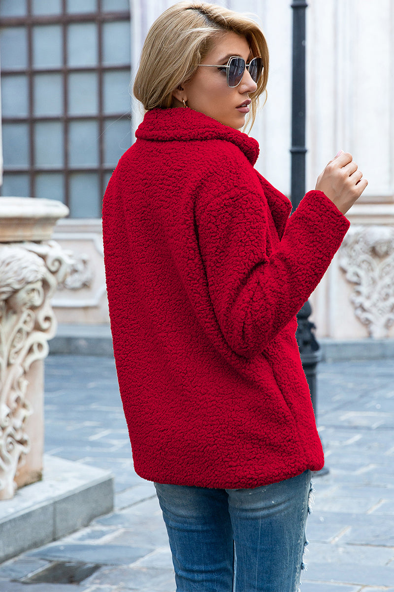 Drune | Full Size Reverskragen Sherpa Mantel