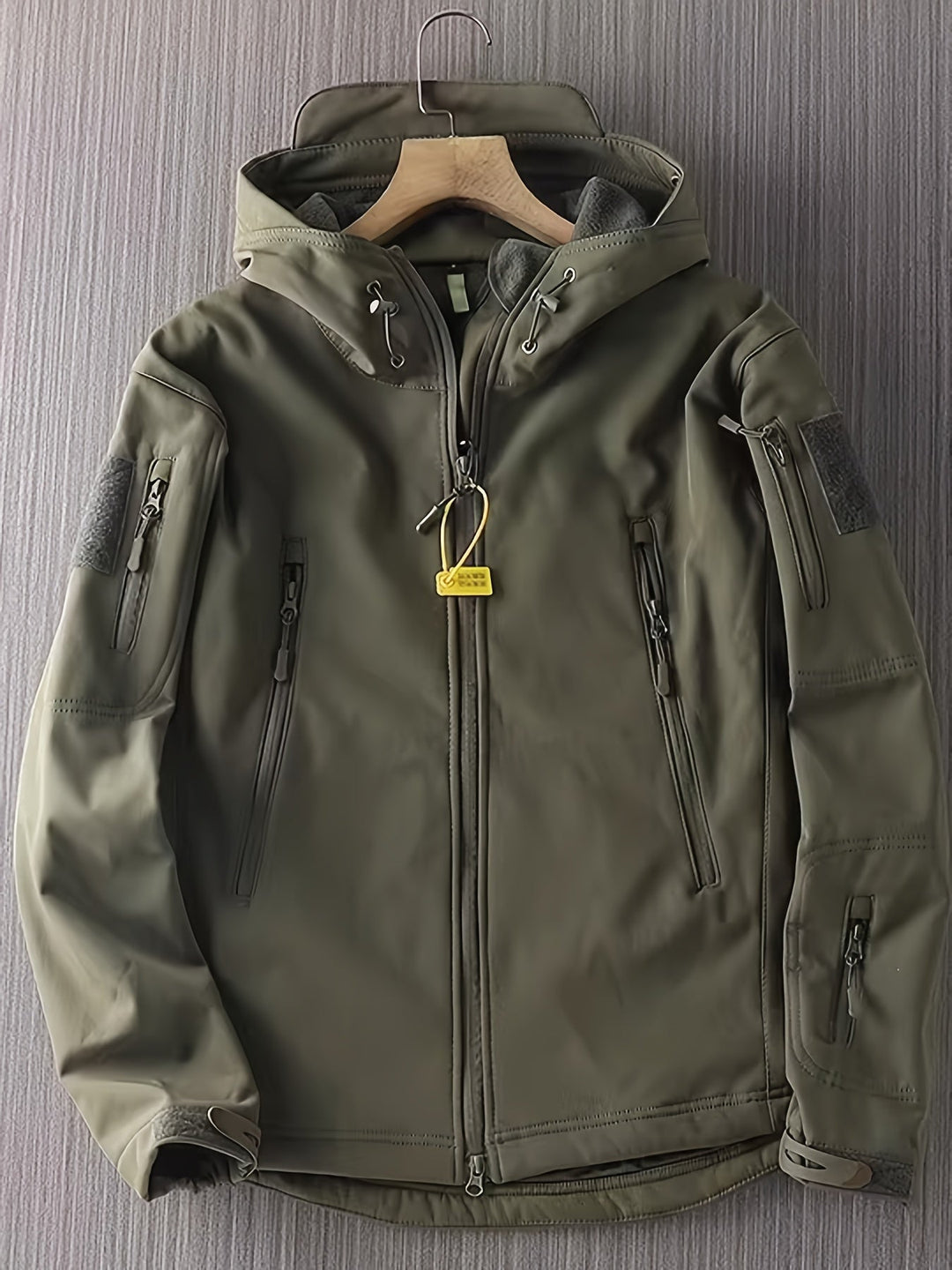 Drune | Softshell Jacke - Winddichte Tactical Outdoor Jacke mit Kapuze & Reißverschlusstaschen