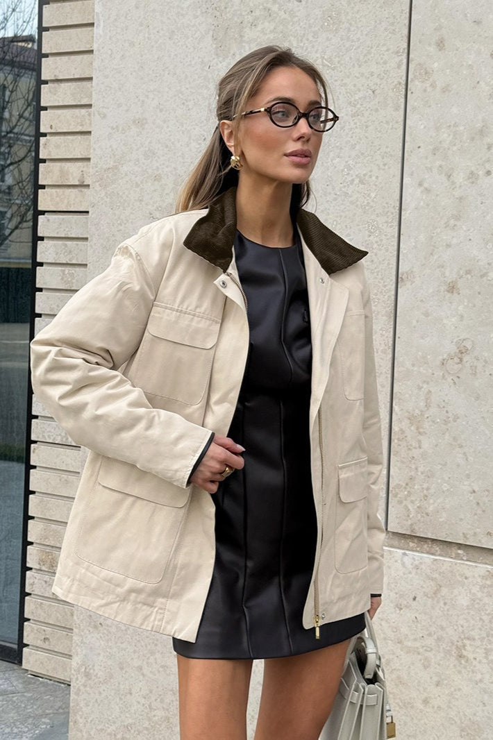 Drune | Fit Baumwoll Colorblock Jacke