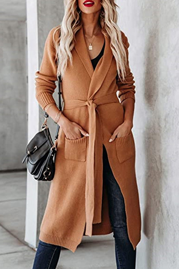 Drune | Krawatten Revers Karten Strickjacke