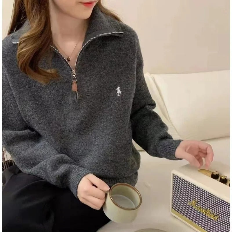 Drune | Bequemer Pullover mit Reißverschluss