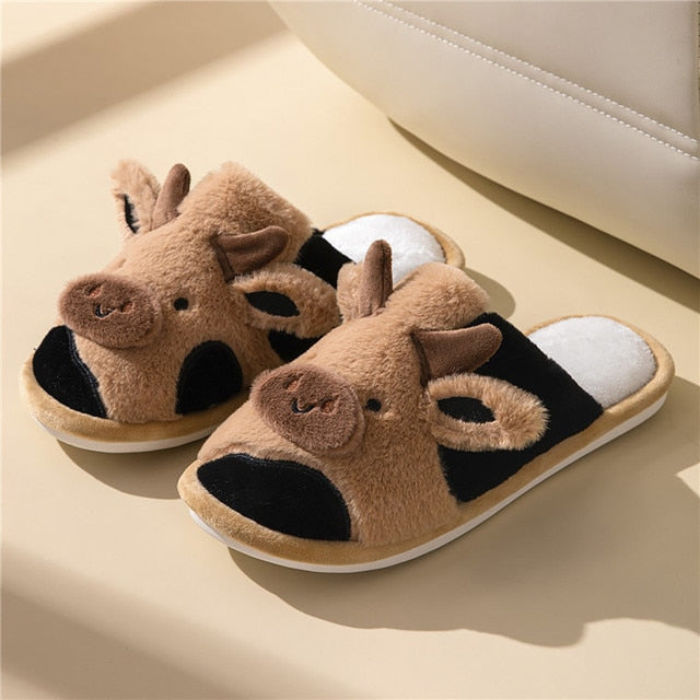 Drune | Bequeme Damen Hausschuhe mit Tiermuster