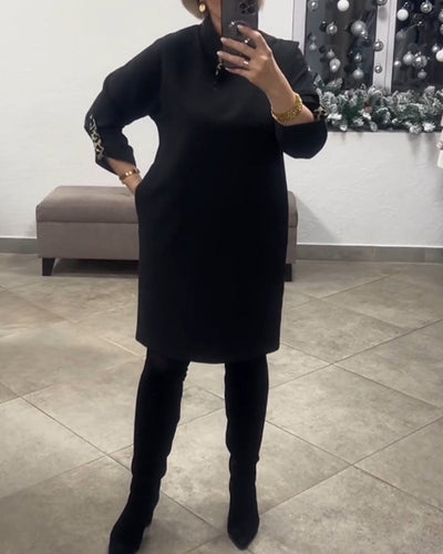 Drune | Kleid mit Stehkragen