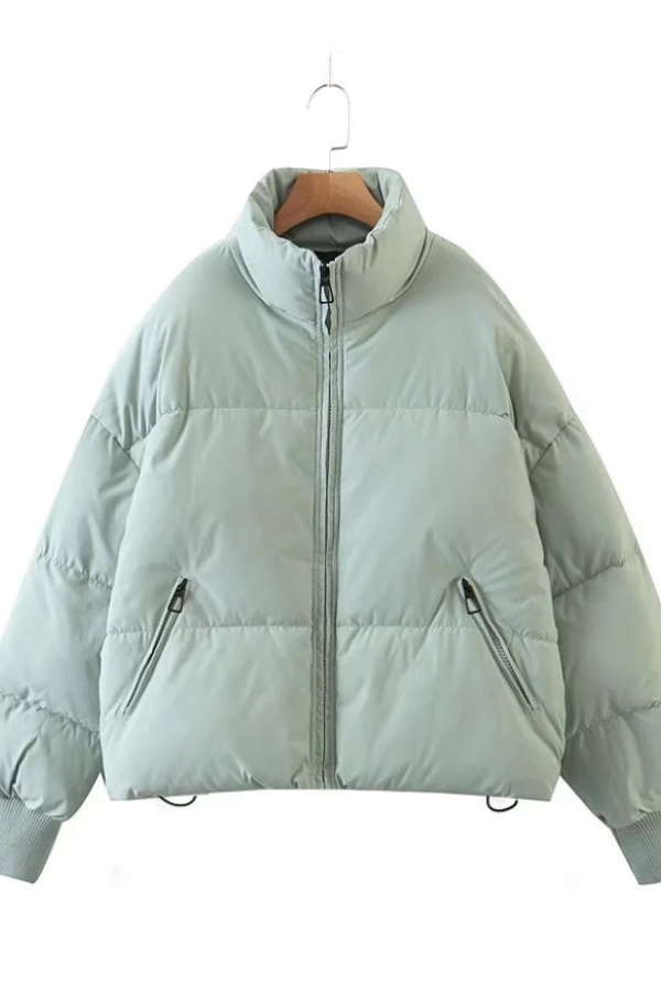 Drune | Kragen Reißverschluss Tasche Dick Warm Baumwolljacke