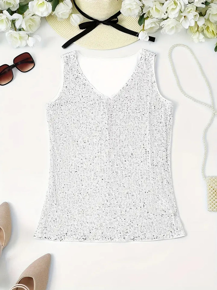 Drune | Elegantes Ärmelloses Top mit Pailletten