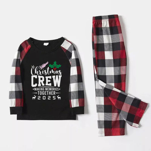 Drune | Weihnachtsfamilien-Matching-Pyjamas - Rotes und graues karierte PJs-Set mit 