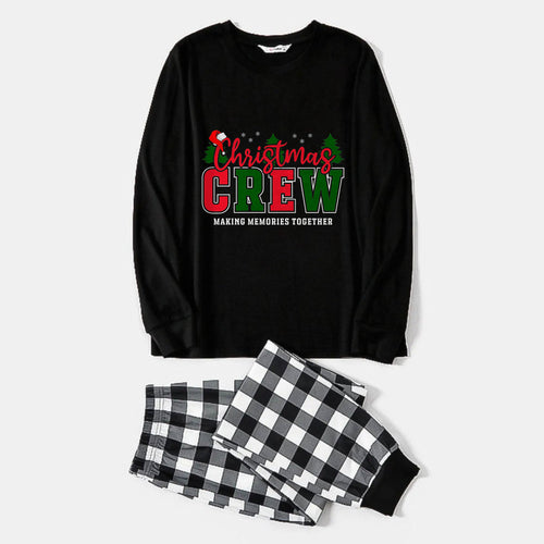 Drune | Schwarz-weißer Karierte Weihnachts-Pyjama-Set mit 