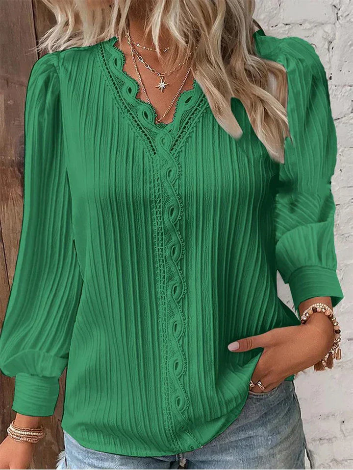 Drune | Leichte Bluse mit Spitzen Details
