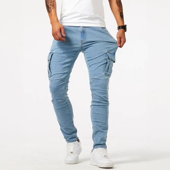 Drune | Denim Cargo Jeans