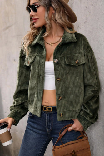 Drune | Kurze Cordhemdjacke Cord Weich und Trendy