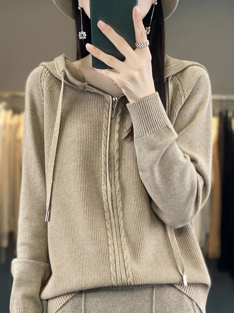 Drune | Luxuriöser Kapuzen-Cardigan