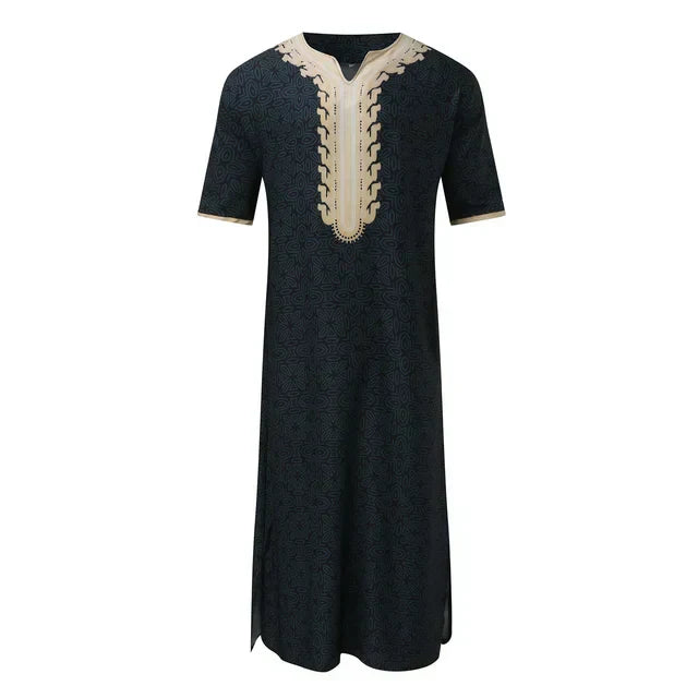 Drune | Lockere Fleece mit V-Ausschnitt Djellaba