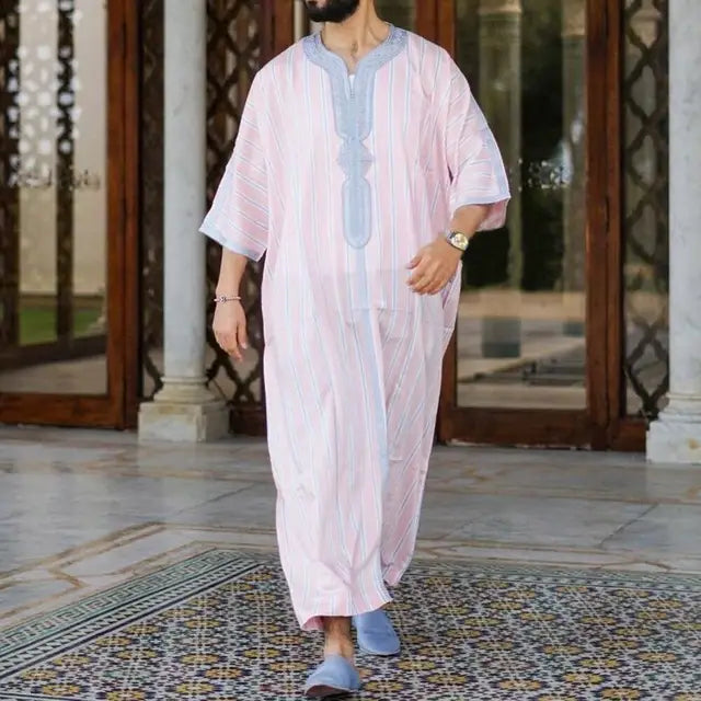 Drune | Lockere Fleece mit V-Ausschnitt Djellaba