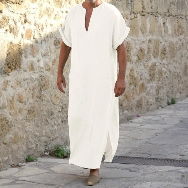 Drune | Bequeme Djellaba mit V-Ausschnitt
