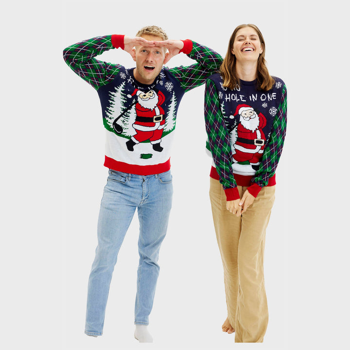 Drune | Ho Ho Hole In One Weihnachtspullover - Damen
