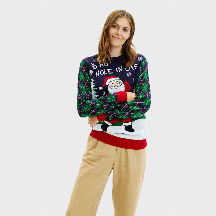 Drune | Ho Ho Hole In One Weihnachtspullover - Damen