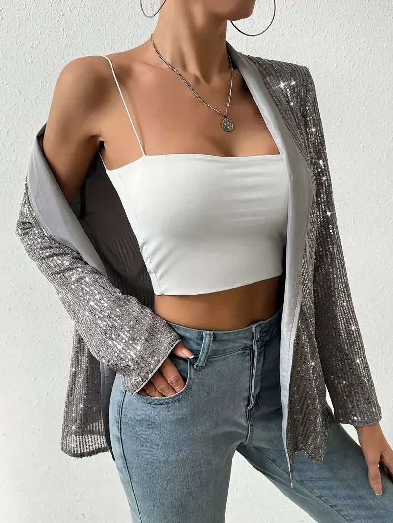 Drune | blazer mit glanzenden pailletten aerys