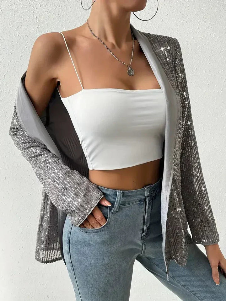 Drune | blazer mit glanzenden pailletten aerys