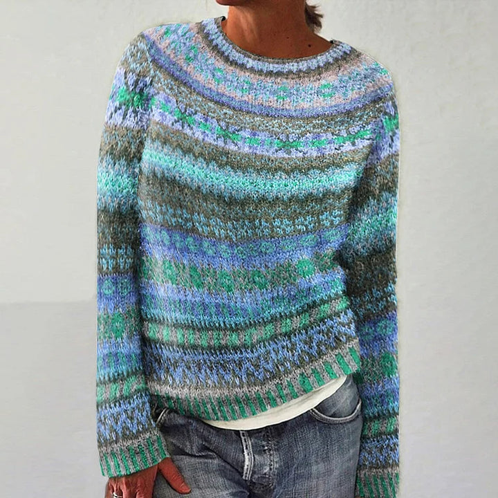 Drune | Lässiger Weinlese Pullover Im Eyelet Stil