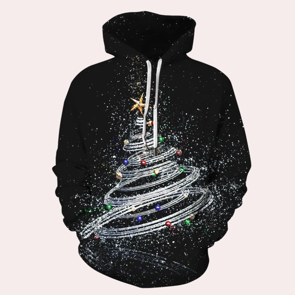 Drune | Weihnachtlicher Kapuzenpullover Für Herren Mit Muster