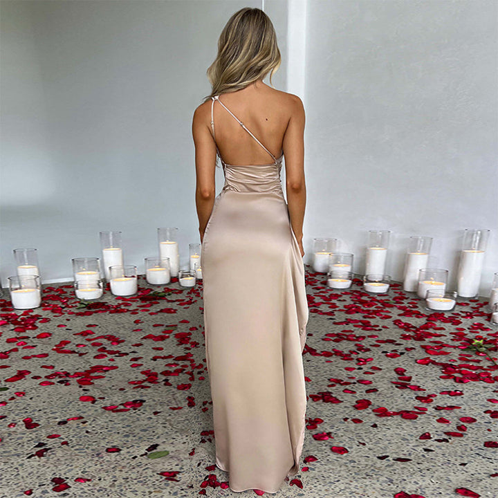 Drune | Elegante Lange Satin Kleid