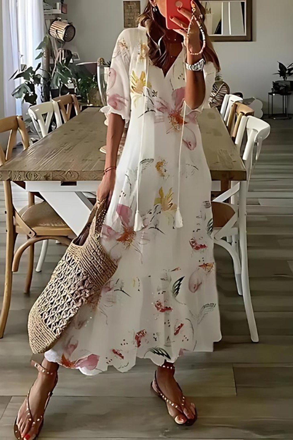 Drune | Lange, Elegante Blumen Kleid