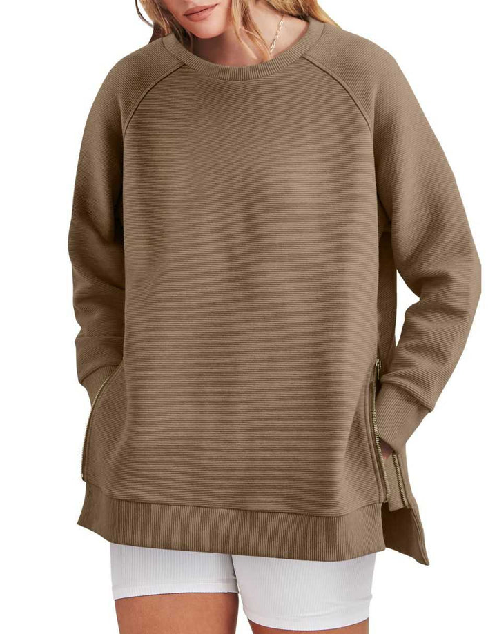 Drune | Sleek und Bequem Mit Reißverschluss Tunika Sweatshirt
